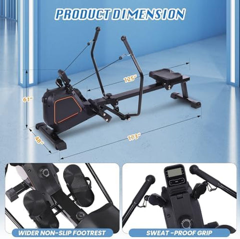 Magnetic Double Scull Rowing Machine